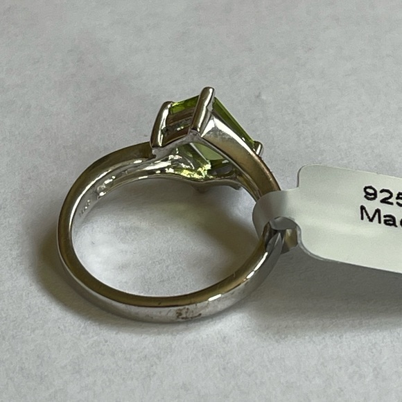 NWT SET!! 4.62 ct CHANGBAI PERIDOT TOPAZ EARRINGS/RING SIZE 7. Ltd Edit 1 of 77! - Picture 3 of 10